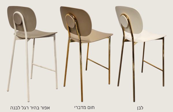 ⁦כסא בר דגם אליז PVC רגל לבנה⁩ – תמונה ⁦2⁩